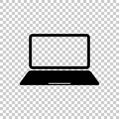 Laptop ya da defter bilgisayar kutsal kişilerin resmi. Saydam arka plan üzerinde.