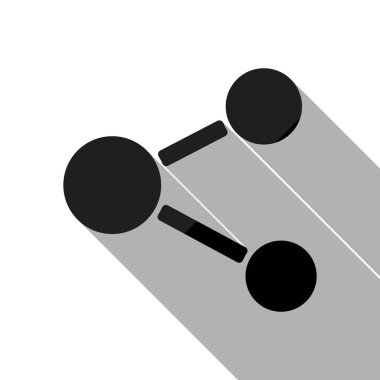 Basit pay kutsal kişilerin resmi. Uzun gölge beyaz arka planda siyah nesnesiyle