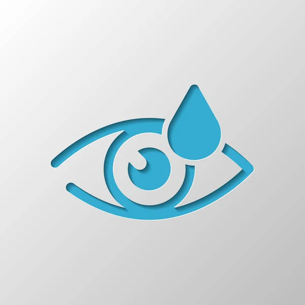 Auge Auge Einfaches Symbol Papiergestaltung Geschnittenes Symbol Mit Schatten — Stockvektor