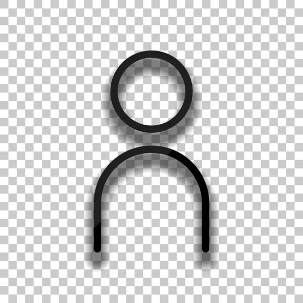 Einfache Person Ikone Lineares Symbol Dünner Umriss Schwarzes Glassymbol Mit — Stockvektor