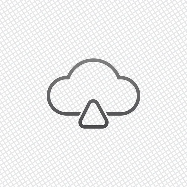 outline upload simple cloud icon. linear symbol with thin outline. On grid background