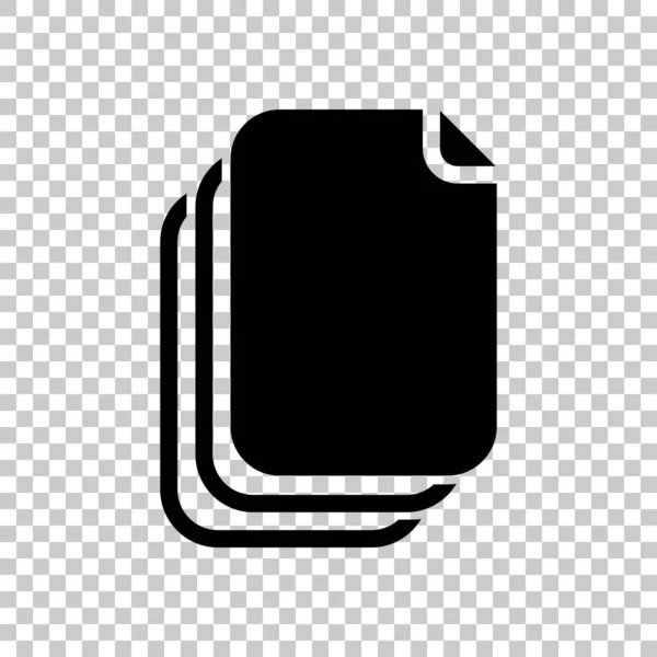 Έγγραφο Απλή Σιλουέτα Μαύρο Σύμβολο Διαφανές Φόντο — Διανυσματικό Αρχείο