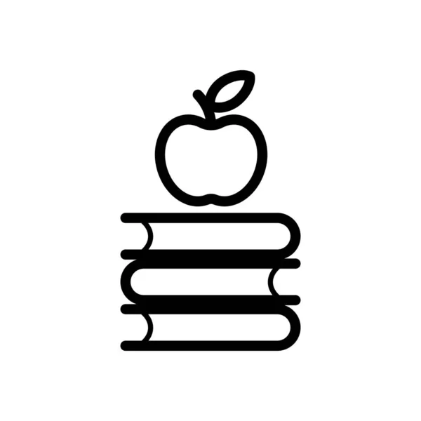 Apple Значок Книги Знання Логотип Увійдіть Білому Тлі — стоковий вектор