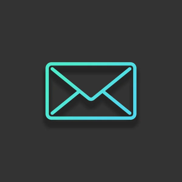 Mail Fechar Ícone Conceito Logotipo Colorido Com Sombra Suave Fundo — Vetor de Stock