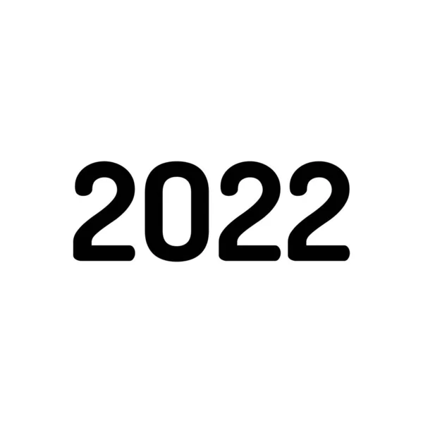 Icône Numéro 2022 Bonne Année — Image vectorielle