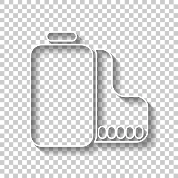 Піктограма Рулону Камери Фото Або Відеозйомка Білий Знак Контуру Тіні — стоковий вектор