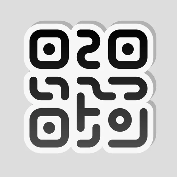 Κωδικό Τεχνολογία Εικονίδιο Απλό Λογότυπο Στυλ Αυτοκόλλητο Λευκό Περίγραμμα Και — Διανυσματικό Αρχείο