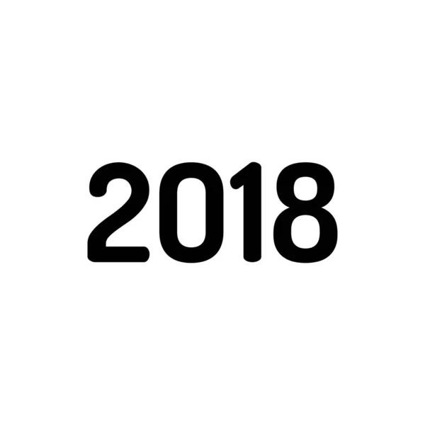 2018 Sayı Simgesi Yeni Yılınız Kutlu Olsun — Stok Vektör