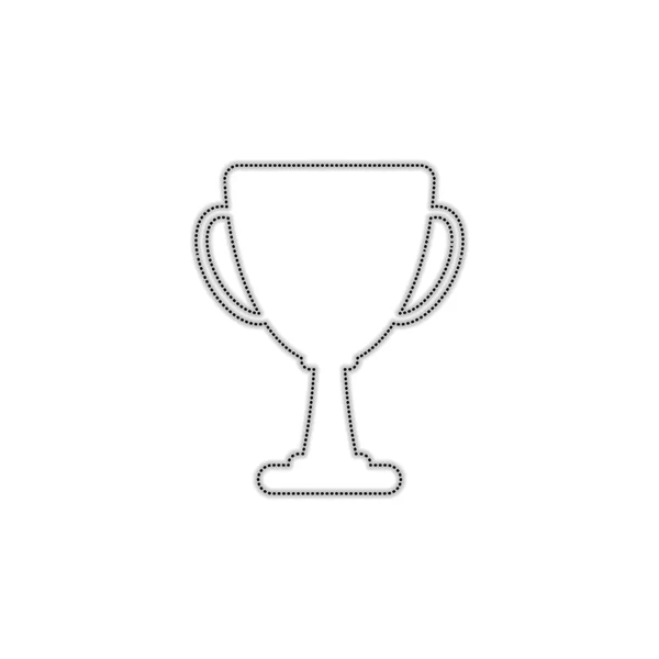 Σιλουέτα Του Κυπέλλου Πρωταθλητριών Απλή Εικόνα Διάστικτο Περίγραμμα Σιλουέτα Σκιά — Διανυσματικό Αρχείο