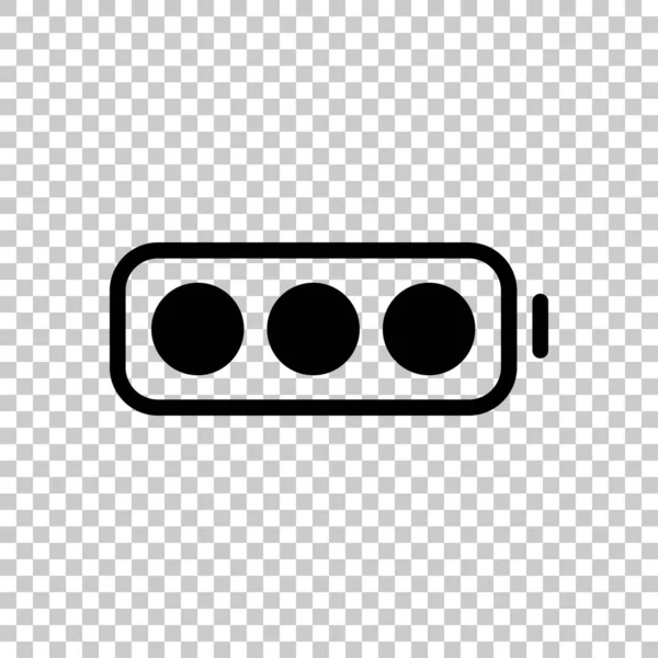Batería Simple Nivel Completo Sobre Fondo Transparente — Archivo Imágenes Vectoriales