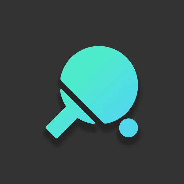 Icône Ping Pong Concept Logo Coloré Avec Ombre Douce Sur — Image vectorielle