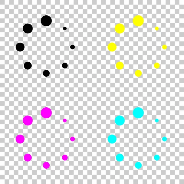 Basit yükleme sembolü. Cmyk simgeleri şeffaf arka plan üzerinde renkli dizi