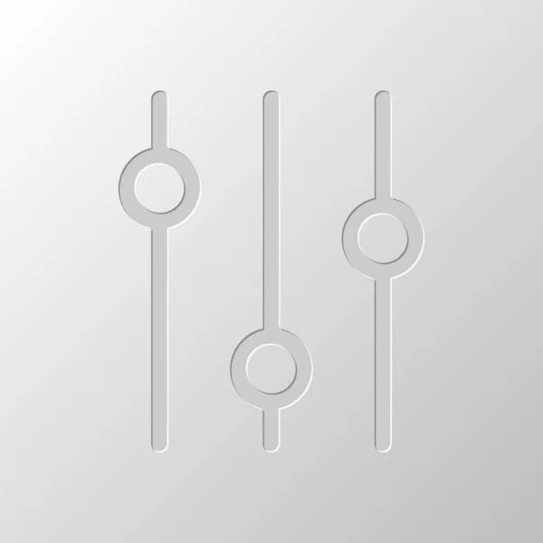 Настройка Простой Значок Бумажный Дизайн Вырезанный Символ Стиль Косточек — стоковый вектор