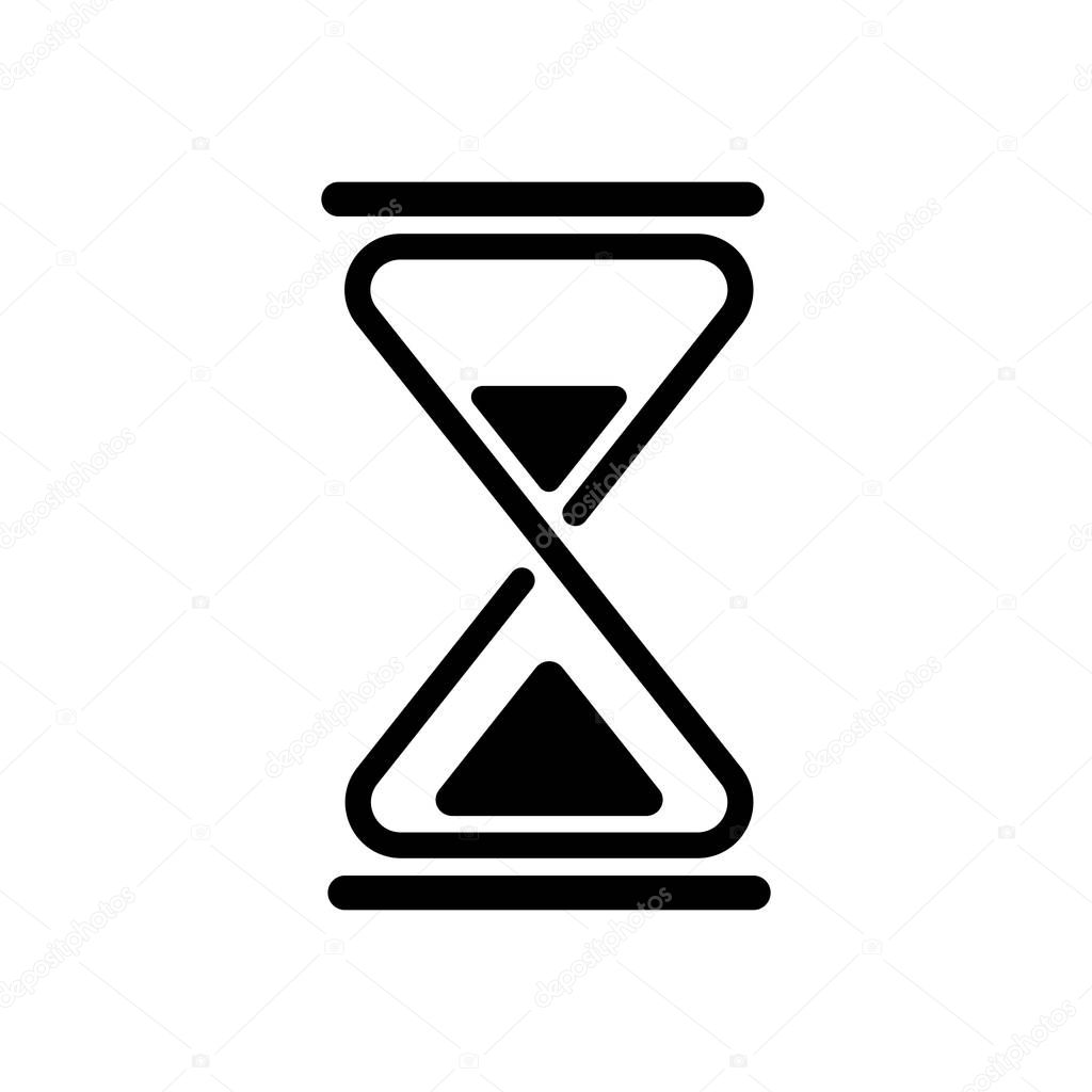 hourglass, simple icon  isolated on white background