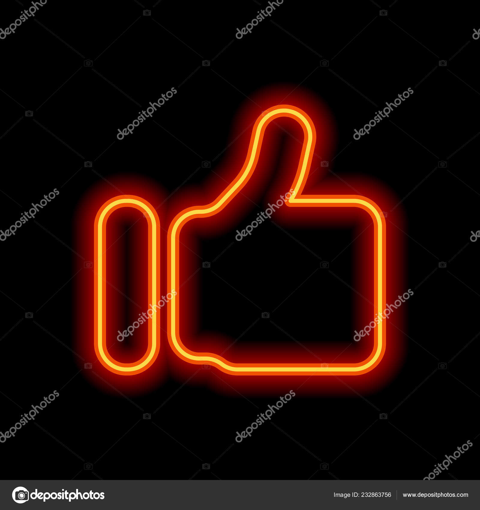 Simple Icon Social Symbol Orange Neon Style Black Background Light Stock Vector C Fokas Pokas 232863756 - neon red and black roblox icon
