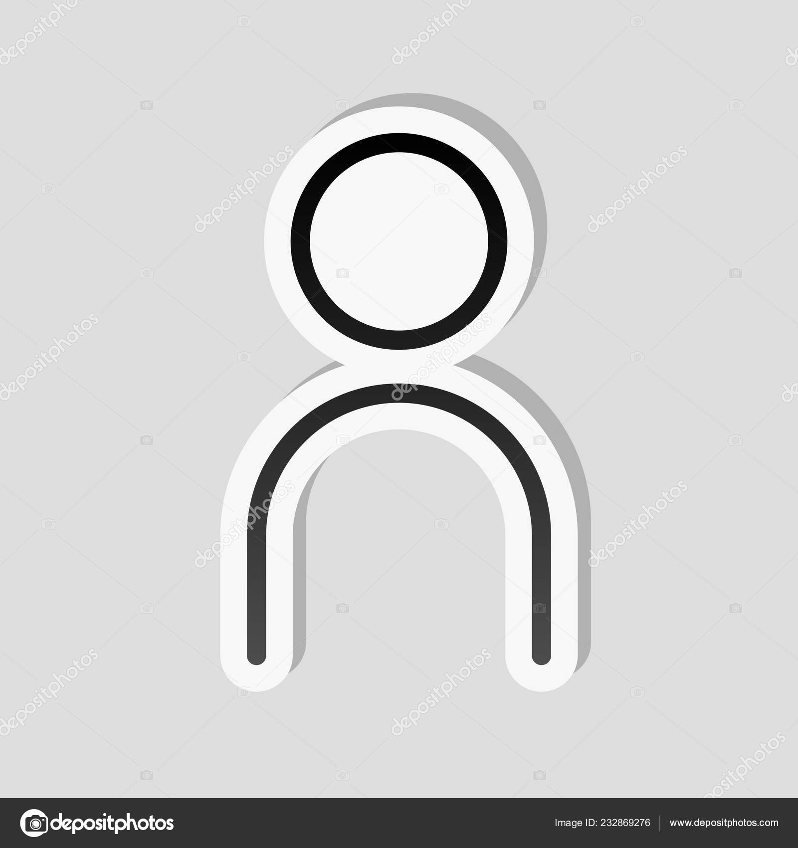 pix Simple Person Outline depositphotos