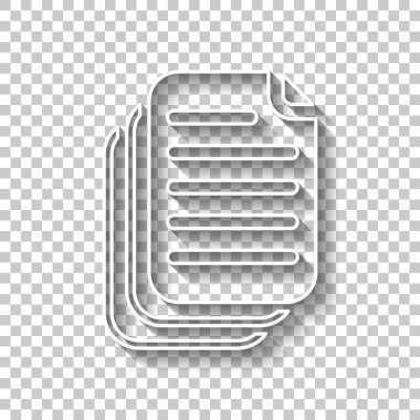 belge. basit siluet. Gölge şeffaf arka plan üzerinde beyaz anahat işaretiyle