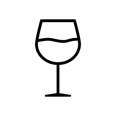 Şarap kadehi. Doğrusal, ince anahat