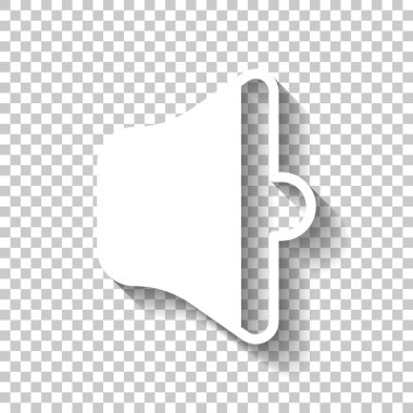 basit birim orta. Gölge şeffaf arka plan üzerinde beyaz simgesi