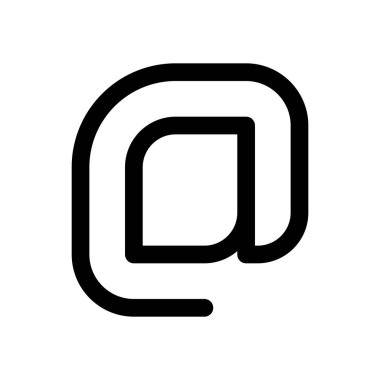 E-posta simgesi, Internet posta kutsal kişilerin resmi. Doğrusal, ince anahat