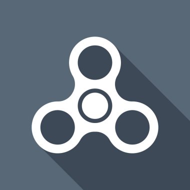 Değer değiştirici simgesi. Stres için bir oyuncak. Uzun Gölge arka plan üzerinde beyaz düz simgesi