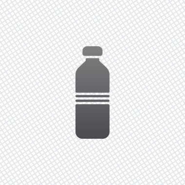 şişe su, basit simgesi. Kılavuz arka plan üzerinde
