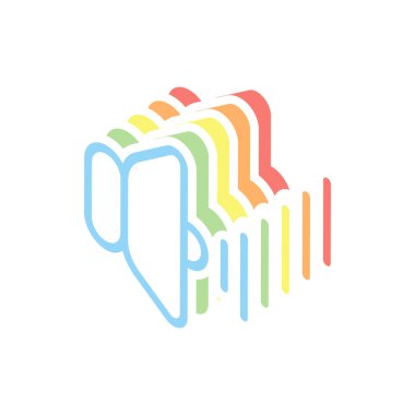 güç orta kutsal kiþilerin resmi. Beyaz arka plan üzerinde renkli izometrik simgeler yığını