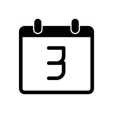 3 gün, basit simge takvim
