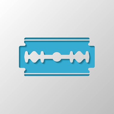 bıçak. basit siluet. Kağıt tasarımı. Gölge ile düzenlenen sembolü