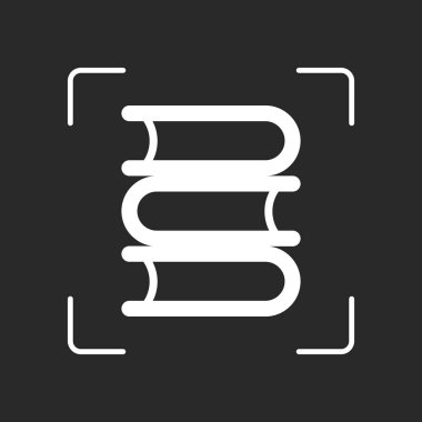 Kütüphane, birkaç kitap. Beyaz nesne kamera otomatik odaklama koyu arka plan üzerinde