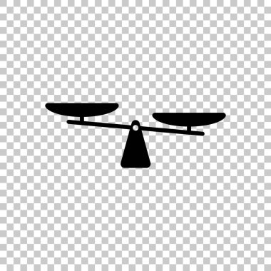 ölçek, basit sembol siluet. Saydam arka plan üzerinde.