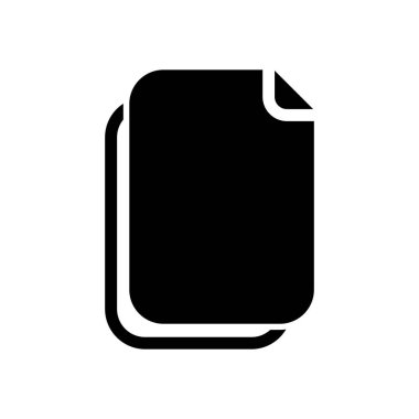 belge basit simgesi. Beyaz arka planda siyah simgesi