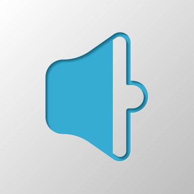 basit birim orta. Kağıt tasarımı. Gölge ile düzenlenen sembolü