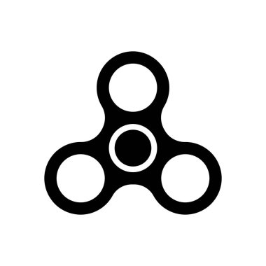 Değer değiştirici simgesi. Stres için bir oyuncak. Beyaz arka planda siyah