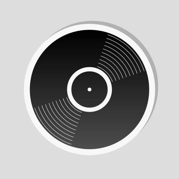 Icono Vinilo Estilo Etiqueta Con Borde Blanco Sombra Simple Sobre — Archivo Imágenes Vectoriales