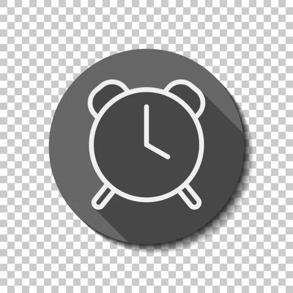Relógio Alarme Velho Ícone Simples Símbolo Linear Com Contorno Fino — Vetor de Stock