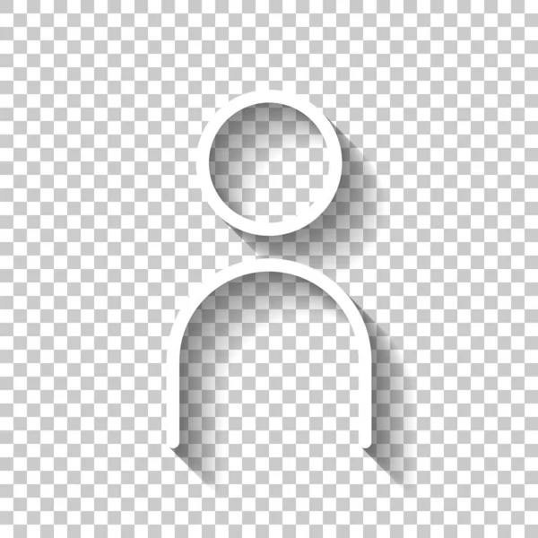 Einfache Person Ikone Lineares Symbol Dünner Umriss Weißes Symbol Mit — Stockvektor