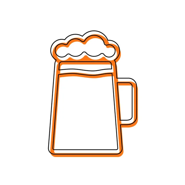 Beer Glass Cup Simple Linear Icon Thin Outline Isolated Icon — Stock Vector