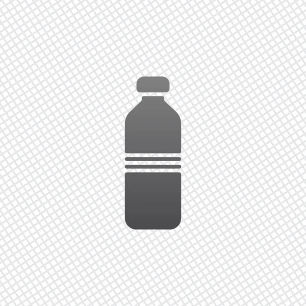 Flaska Vatten Enkel Ikon Rutnätet Bakgrund — Stock vektor