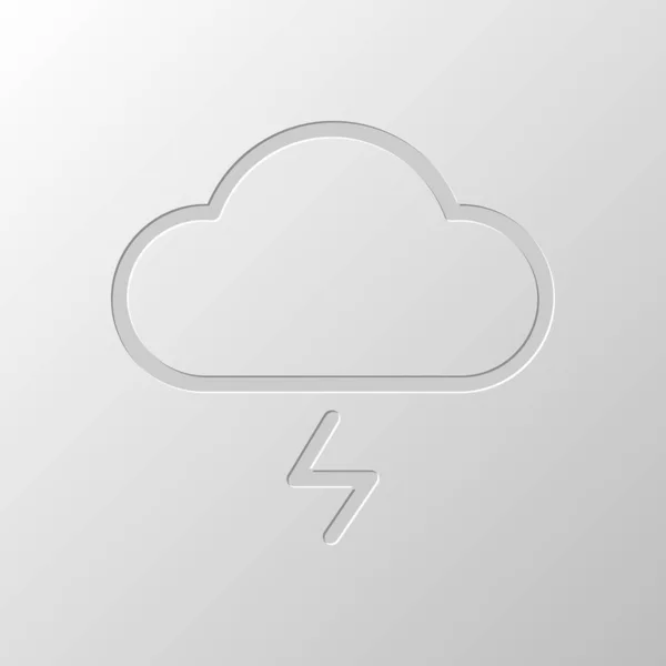 Nube Relámpagos Icono Contorno Simple Símbolo Lineal Con Contorno Delgado — Vector de stock