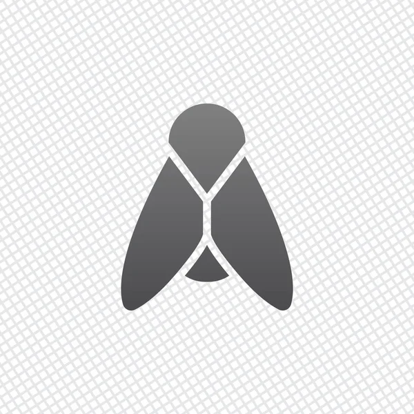 Sinek silüeti. Böcek, doğa simgesi. Kılavuz arka plan üzerinde