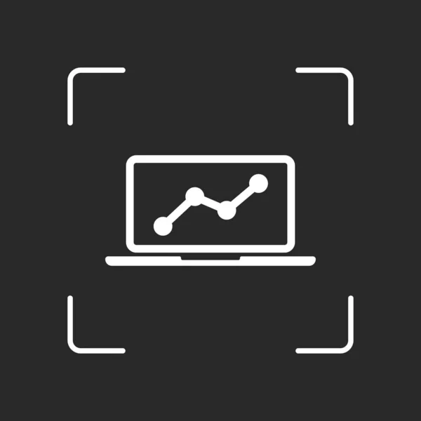 Financiering Van Afbeelding Groeien Wit Object Camera Autofocus Donkere Achtergrond — Stockvector