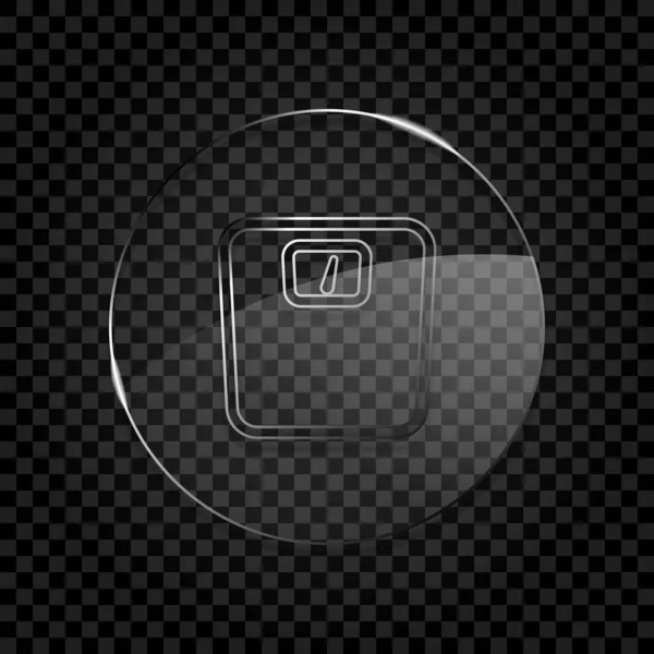 Silhouette Icône Poids Contour Simple Icône Cercle Bulle Verre Sur — Image vectorielle