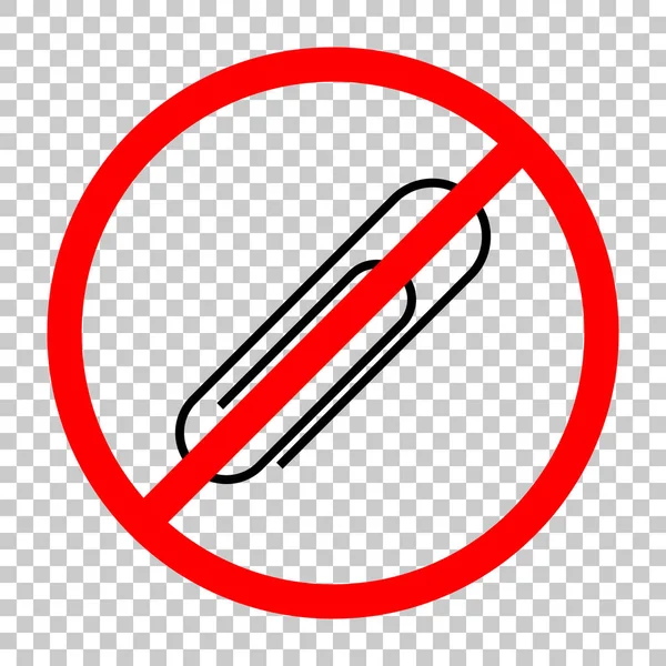 Kağıt atacı simgesi. Siyah kırmızı uyarı işareti şeffaf arka plan ile nesnesinde izin yok