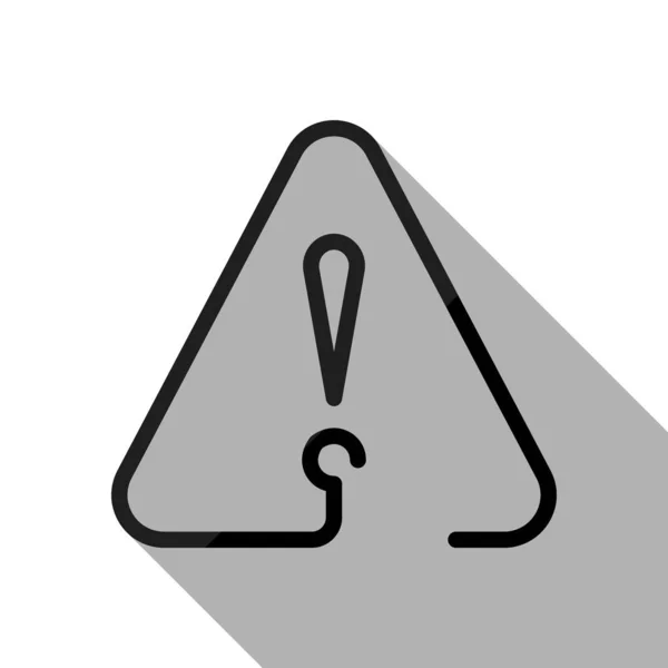 Восклицательный Знак Предупреждающем Треугольнике Линейный Символ Тонким Контуром Стиль Одной — стоковый вектор