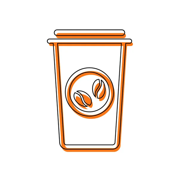 Taza Café Café Para Llevar Icono Lineal Simple Contorno Delgado — Vector de stock