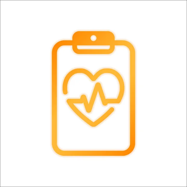 Área Transferência Médica Comprimido Papel Coração Linha Pulso Relatório Cardiologia — Vetor de Stock