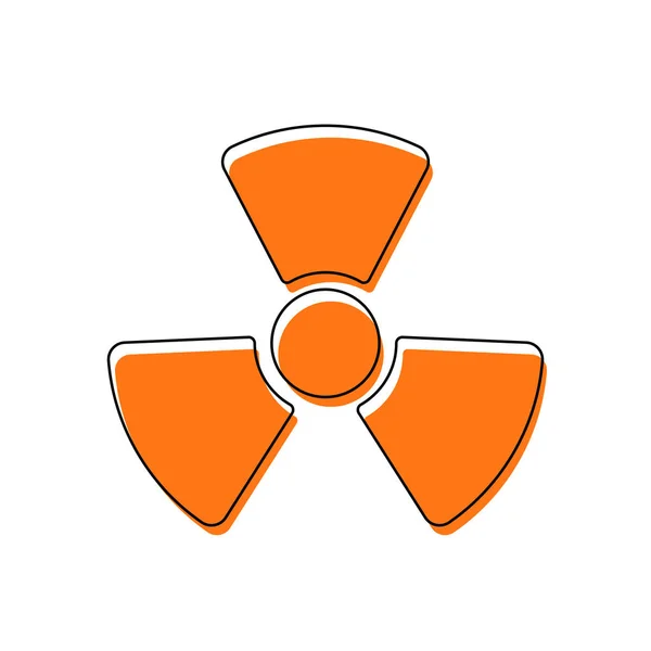 Radiation Simple Symbol Radioactivity Icon Isolated Icon Consisting Black Thin — Stock Vector