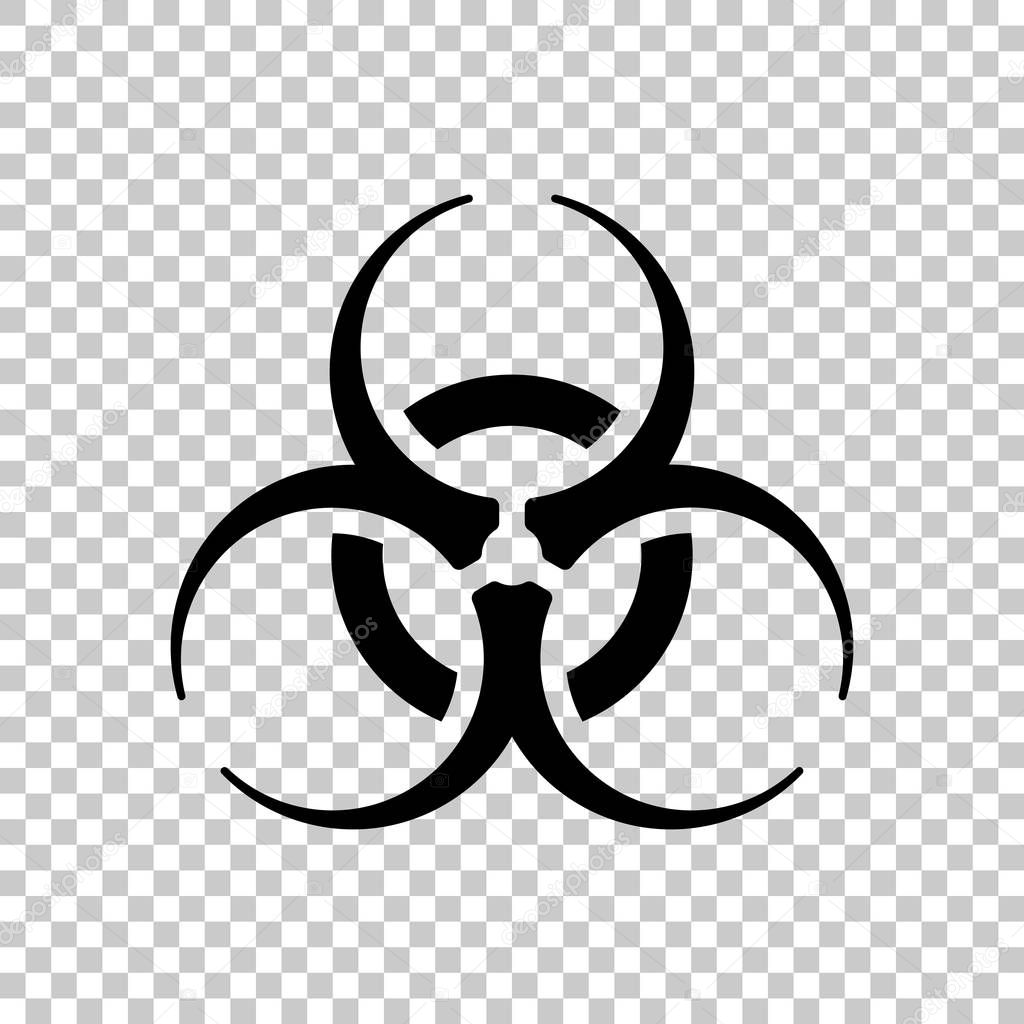 Bio Hazard Icon Warning Sign Virus Toxic Black Symbol Transparent