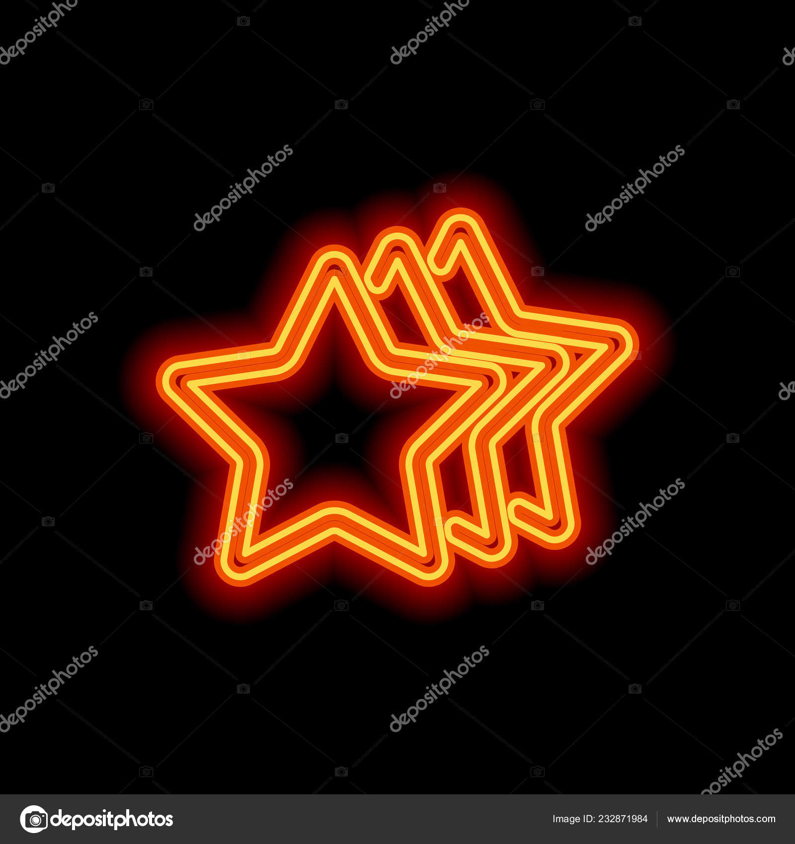 Stars Rate Icon Orange Neon Style Black Background Light Icon Vector Image By C Fokas Pokas Vector Stock Stars Rate Icon Orange Neon Style Black Background Light Icon Vector Image By C Fokas Pokas Vector Stock